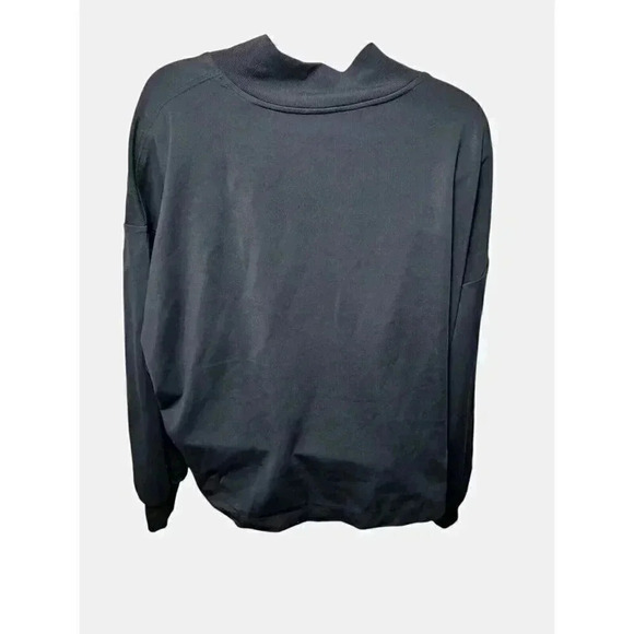 Athleta Size Large Black Venice Mock High Neck Long Sleeve Active Sweatshirt - Picture 4 of 8